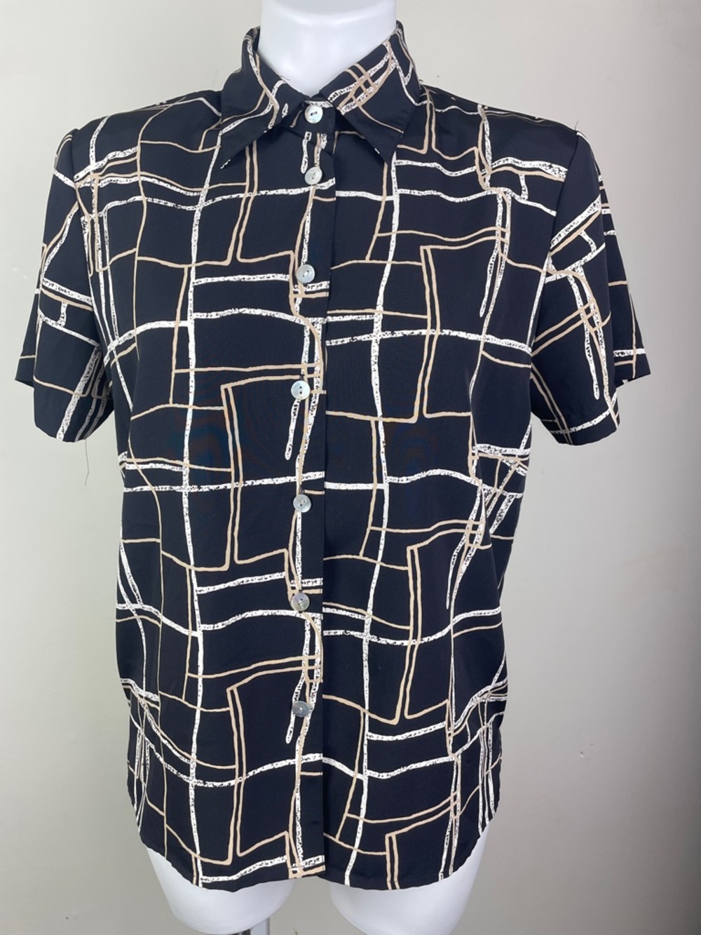 Notations Vintage Padded Shoulder Blouse